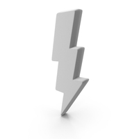 Gray Thunderbolt Power Symbol PNG & PSD Images