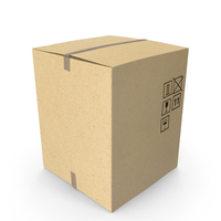 Closed Corrugated Box PNG & PSD Images