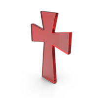 Red Glass Cross Symbol PNG & PSD Images