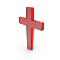 Red Glass Cross Symbol PNG & PSD Images