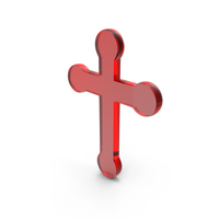 Red Glass Cross Symbol PNG & PSD Images