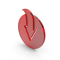 Red Glass Download Symbol PNG & PSD Images