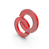 Red Glass Chain Link Symbol PNG & PSD Images