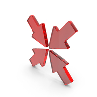 Red Glass Minimize Button Symbol PNG & PSD Images