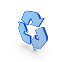 Blue Glass Recycle Icon PNG & PSD Images