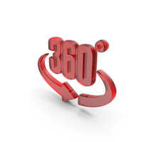 Red Glass Rotate 360 Degrees Symbol PNG & PSD Images