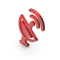 Red Glass Satellite Antenna Icon PNG & PSD Images