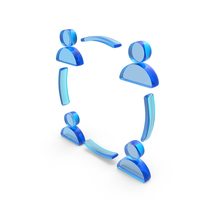 Blue Glass Sharing Symbol PNG & PSD Images