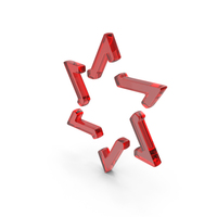 Red Glass Modern Star Symbol PNG & PSD Images