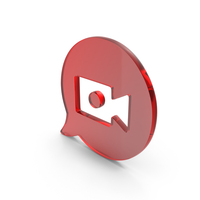 Red Glass Video Call Symbol PNG & PSD Images