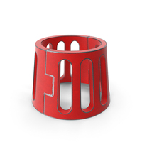 SciFi Element Steel Painted Red PNG & PSD Images