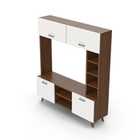 Dark Wood TV Stand PNG & PSD Images
