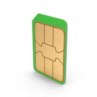 Green Nano Sim Card PNG & PSD Images