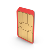 Red Nano Sim Card PNG & PSD Images