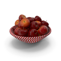 Christmas Rope Bowl With Red Apples PNG & PSD Images
