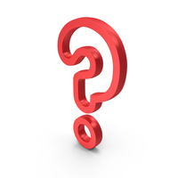 Question Mark Red Metallic PNG & PSD Images