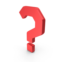 Question Mark Red Metallic PNG & PSD Images