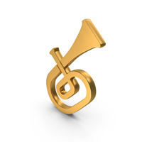 Gold Trumpet Icon PNG & PSD Images