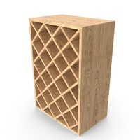Solid Wood Wine Shelf PNG & PSD Images