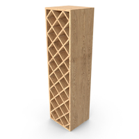Solid Wood Wine Rack High PNG & PSD Images