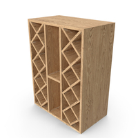 Wine Rack Wooden Divided PNG & PSD Images
