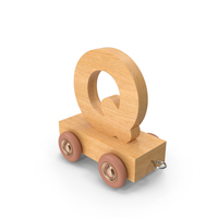 Wooden Train Letter Q PNG & PSD Images