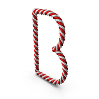 CHRISTMAS ROPE TEXT LETTER B PNG & PSD Images