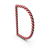 CHRISTMAS ROPE TEXT LETTER D PNG & PSD Images