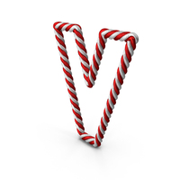 CHRISTMAS ROPE TEXT LETTER V PNG & PSD Images