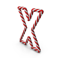 CHRISTMAS ROPE TEXT LETTER X PNG & PSD Images