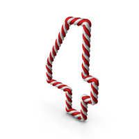 CHRISTMAS ROPE TEXT Number 4 PNG & PSD Images