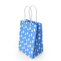 Christmas Bag Blue PNG & PSD Images