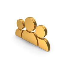 Gold Three Persons Group Icon PNG & PSD Images