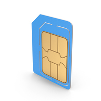 Blue Micro Sim Card PNG & PSD Images