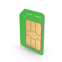 Green Micro Sim Card PNG & PSD Images