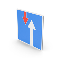 Advantage Over On Coming Traffic Road Sign PNG & PSD Images