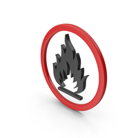 Black & Red Fire Icon PNG & PSD Images