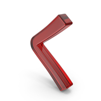 Japanese Hiragana KU Red Glass PNG & PSD Images