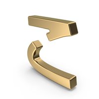 Japanese Hiragana KO Gold PNG & PSD Images