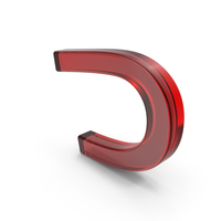 Japanese Hiragana TSU Red Glass PNG & PSD Images