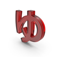 Red Glass Japanese Hiragana YU PNG & PSD Images