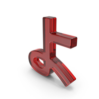 Red Glass Japanese Hiragana YO PNG & PSD Images