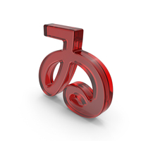 Japanese Hiragana WI Red Glass PNG & PSD Images