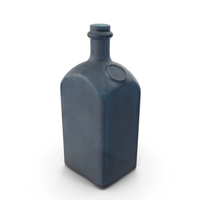 Empty Alcohol Bottle Blue PNG & PSD Images
