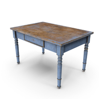 Old Blue Table PNG & PSD Images