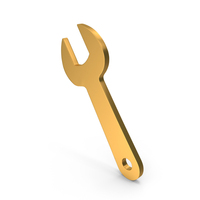 Gold Wrench Symbol PNG & PSD Images