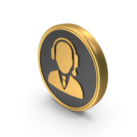 Call Center User Help Support Gold Coin PNG & PSD Images