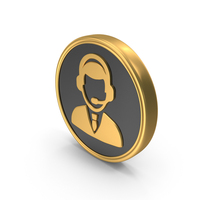 Call Center User Help Support Gold Coin PNG & PSD Images