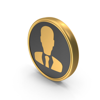 Gold & Black Round Call Center Symbol PNG & PSD Images