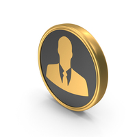 Gold & Black Round Call Center Symbol PNG & PSD Images